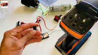 FlySky transmitter and receiver || screw driver drill machine || ESC 12 v || Gear Motor connections