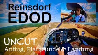 Flugplatz Reinsdorf | EDOD | Anflug, Platzrunde & Landung | UNCUT