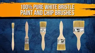 U.S. Art Supply | Pure White Bristle and Chip Paint Brushes