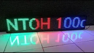 100x20 cm (96x16cm) satu warna (kombinasi hijau merah biru) led running text anti air wifi