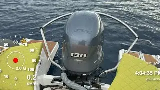 Yamaha 130 HP -Speed Test- on Rib Boat 2bar68