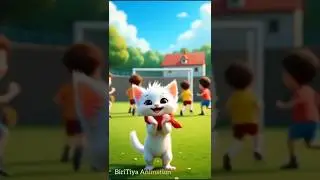 Kitten Loses Football | Heartbreaking Cartoon Story for Kids|😲#shortvideo #cat #funny #cartoon