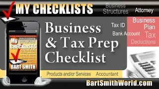 Business Tax Deductions / Tax Preparations Checklist by Bart Smith