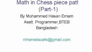 online chess lesson--CHESS AND MATHEMATICS!!