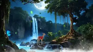 Waterfall Background Video Effects HD | Falling Tree Leaves | Nature Background | Jungle Background