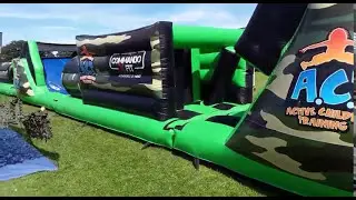 Bouncy Castles obstacle course Commando Fit training camp Inflatable Bouncy castle tricks challenge