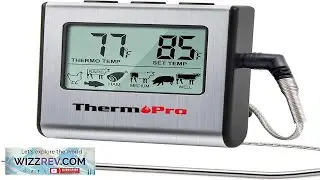 ThermoPro TP16 Large LCD Digital Cooking Food Meat Thermometer for Smoker Oven