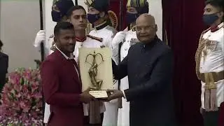 President Kovind confers Arjuna Award, 2021 on Shri Amit Rohidas