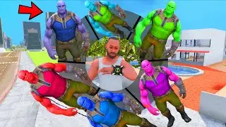 Playing As A Every CARTOON AVENGERS SUPERHERO THANOS in INDIAN BIKE DRIVING 3D #17