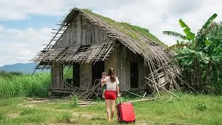 Timelapse 30 days: Evicted from Her Home, 17 year Old Single Mother Completes Bamboo House.
