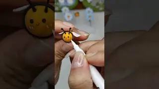 DIY how to make honey bee with polymer clay #shorts  &lrm;@WUZUclay