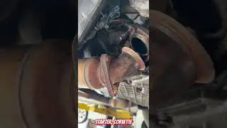 Remove the exhaust for starter access? Maybe? Corvette