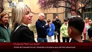 VOTV - Visita de l'escola Ferrer i Guàrdia a la plaça que ells han dissenyat