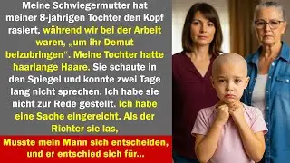 Schwiegermutter rasierte meiner 8-jährigen Tochter den Kopf mein Mann musste wählen