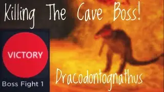 Killing the Cave Boss (Dracodontognathus) in dinosaur world Mobile!