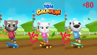 Talking Tom Gold Run Gameplay - Talking Tom VS Angela VS Hank All Power (Android/ iOS) Part 80 FHD