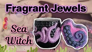 Ursula Inspired Sea Witch Candle & Bath Bomb Set with Jewelry Hidden Inside!