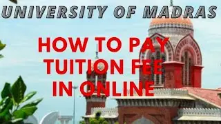 How to pay calender or academic year fees in online||Madras University||