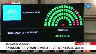 🚨ÚLTIMO MOMENTO: EL SENADO RECHAZÓ EL VETO A LA LEY DE EMERGENCIA EN DISCAPACIDAD