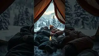 Trapped in a Snowstorm Tent 🌨️ | Peaceful Winter Camping Experience #camping #snowstorm #snowday