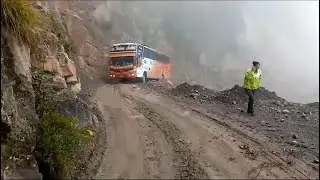 EXPRESO TURISMO ANDINO LLEGANDO A HUACACHI | RUTAS MORTALES ANCASH PERU