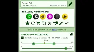 Generate numbers from statistics of lottery using stats algorithms.