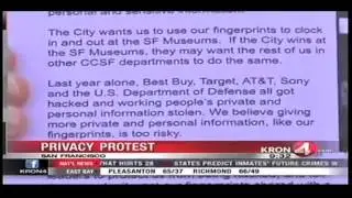 City Workers Flood City Hall To Protest The Use Of Their Thumbprints To Clock In And Out At Work