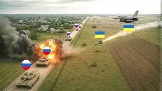 Ukrainian F-16 ATTACKS 45 Russian Tanks &mdash; Then THIS Happens , f16 war thunder |