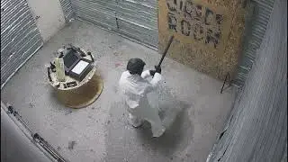 People breaking stuff at Wreck Room