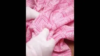 ABSTRACT PINK WHITE SCREENPRINTED PURE KHADI 90 GSM HANDWOVEN FABRIC