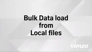 Snowflake - Bulk Data load from Local files