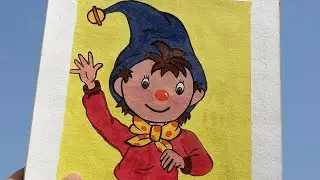 Painting noddy the cartoon #art #acrylicpainting #cartoonart