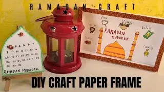 Ramadan Craft for kids/DIY Paper Frame / #kidsart #ramadan2025