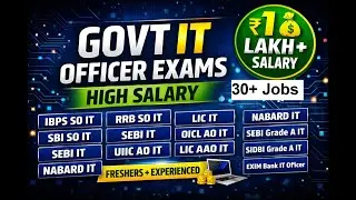Govt Jobs For IT Officer | Fresher and Experience | Govt Job for Btech CSE