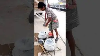 Fisherman Does Everything to Keep Fishfingerlings Alive #shorts