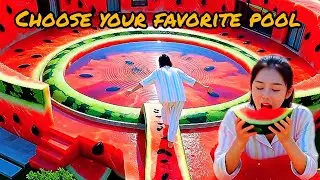 Which Dream Pool Would You Dive Into First? 🍓🍫🍍 Sweet, Fruity & Cheesy Pools Await!
