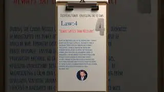 Decoding Power: Breaking Down Law 4 of The 48 Laws of Power
