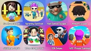 Prison Challenge Survival, 456 Squid Challenge, Rat Dance, Prison Escape, Challenge Battle