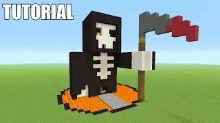Minecraft Tutorial: How To Make A GRIM REAPER!! (Survival House)