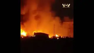 Massive fire in a slum along Barzulla Bund in Srinagar