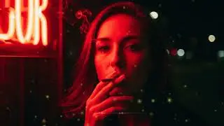 Cinematic Neon Red Portrait Night Vibes | Dark Smoky Aesthetic Mood Visual for Music Videos