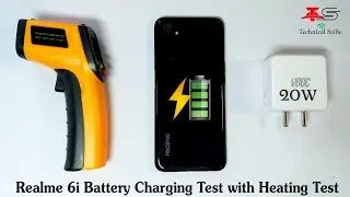 Realme 6i Battery Charging Test with Heating Test - 4300 mAh Battery & 20W Fast Charger in Hindi