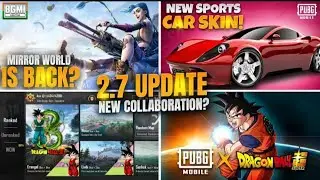 Omg! PUBGM / BGMI 2.7 Update | Dragon ball Z collaboration | Mirror World is back? | PUBGM