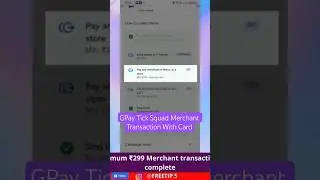 GPay Tick Squad Merchant Transaction with Card #2025 #shorts #googlepay
