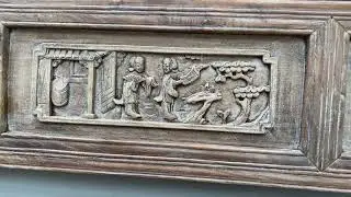 Antique Chinese Long Carved Panel