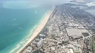 Flying - Landing Into Miami International Airport (Florida, U.S.A.) on American Airlines