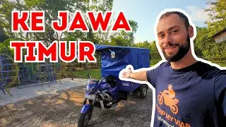 Bule Dijalan ke Jawa Timur pakai Motor Indonesia Viar Karya Tiga Roda