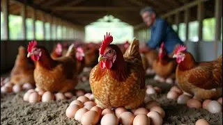 Chicken Farm - Hen Care and Eg Harvesting - Egg trading
