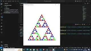 sierpinski triangle in Opengl python