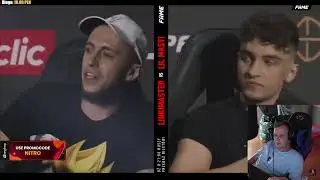 Nitro ogląda dymy Franio vs Paramaxil na konferencji FAME MMA